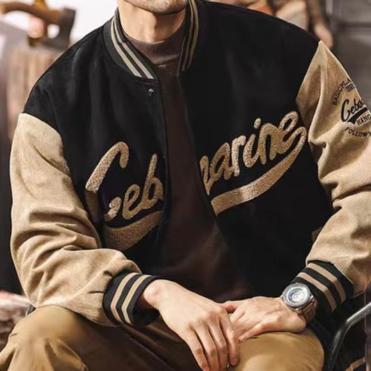 アメリカンレトロ ロゴ入り ベースボールジャケット(2Colors)250022