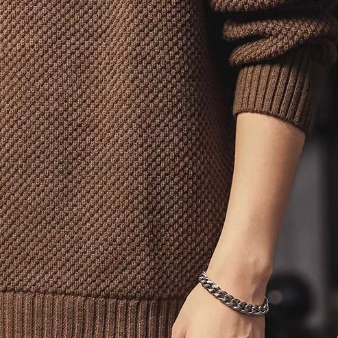 厚手 ヘンリーネック セーター(3Colors)251038