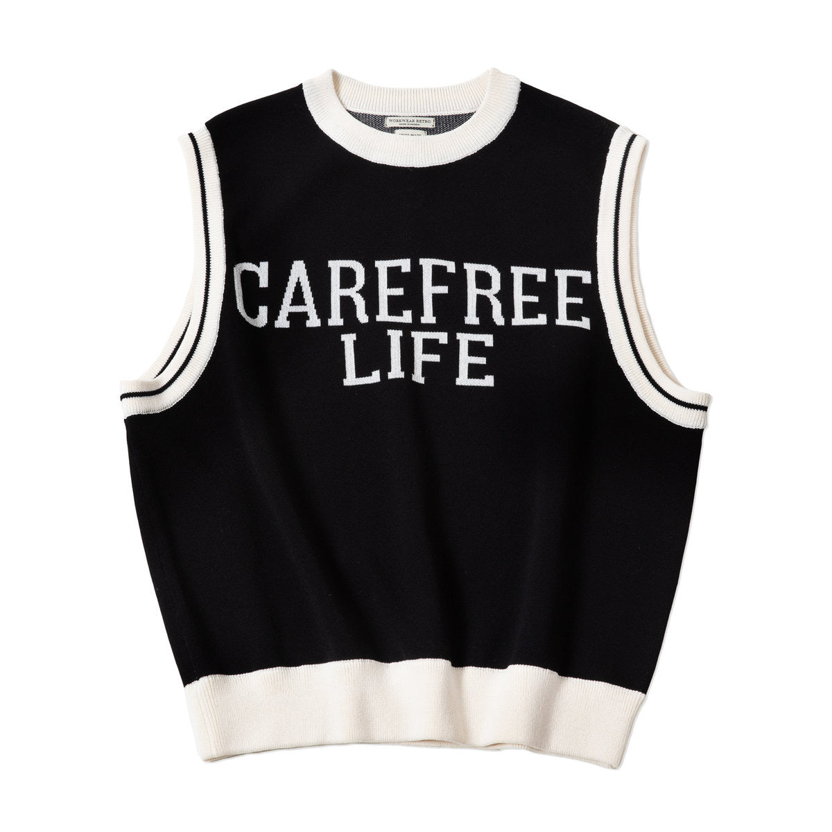 カレッジスタイル ロゴ ニットベスト(2Colors)250589