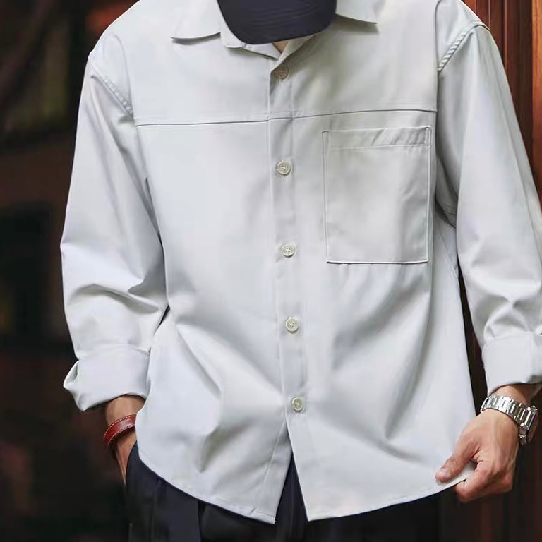 防シワ リラックス シンプルシャツ(3Colors)250853