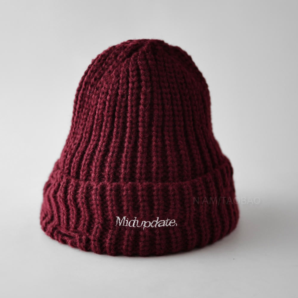 ロゴ刺繍 ダメージ加工 ニット帽(8Colors)250831