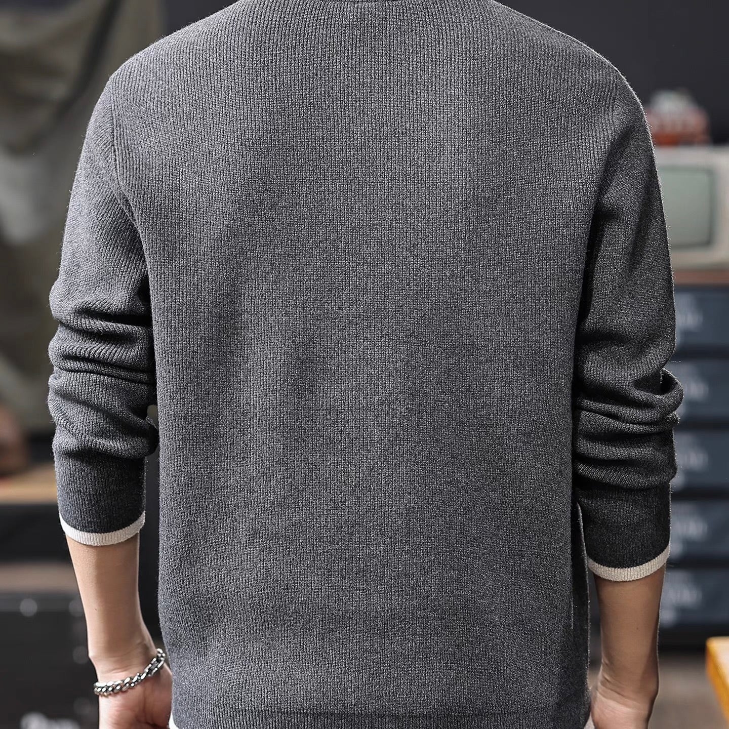 フェイクレイヤード シンプル セーター(3Colors)251009