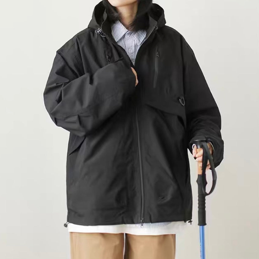 フード収納可能 マルチポケット付 機能性ジャケット(2Colors)240565