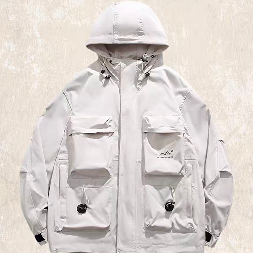 マウンテンロゴ 立体マルチポケット フード付ジャケット(4Colors)240847
