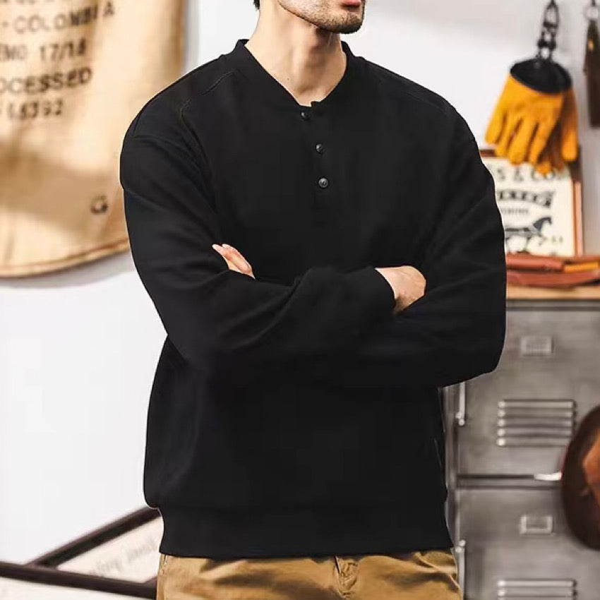 ヘンリーネック ヘビーウェイト スウェット(2Colors)240851