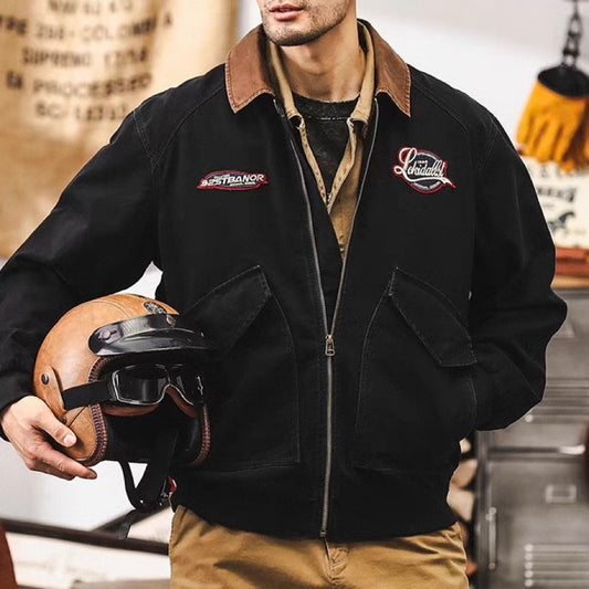 アメリカンレトロ ワッペン付デトロイトジャケット(3Colors)240852