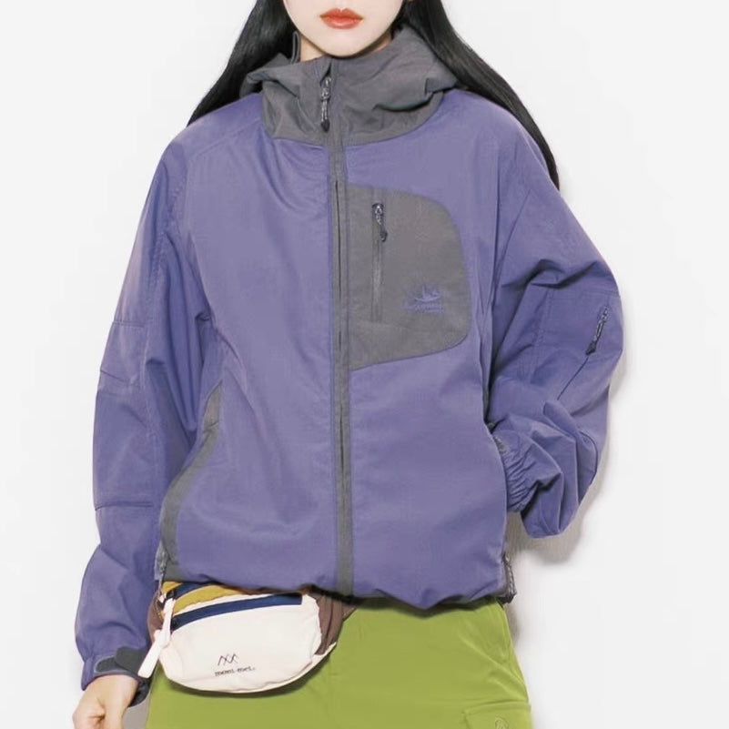 撥水 アクセントカラー フード付ジャケット(5Colors)250865