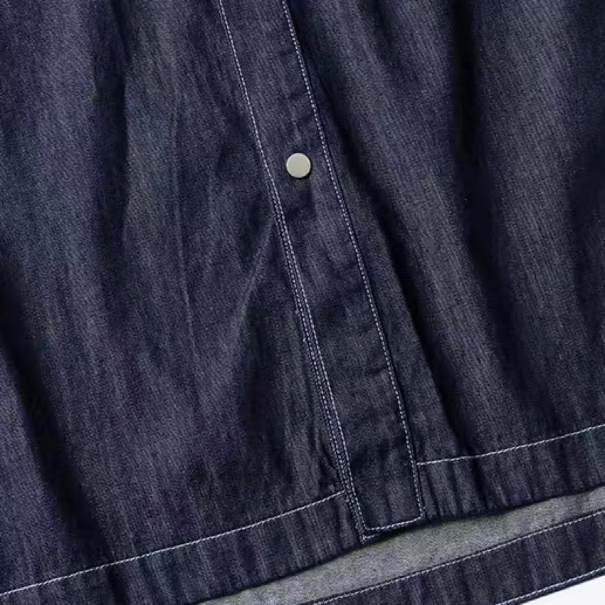 ステッチ 胸ポケット付 デニムシャツ(1Color)250368