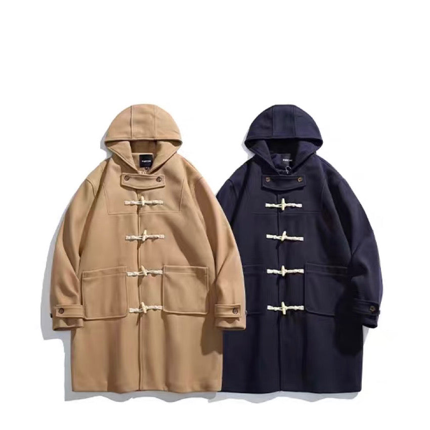 ロング丈 シンプル ダッフルコート(2Colors)241145