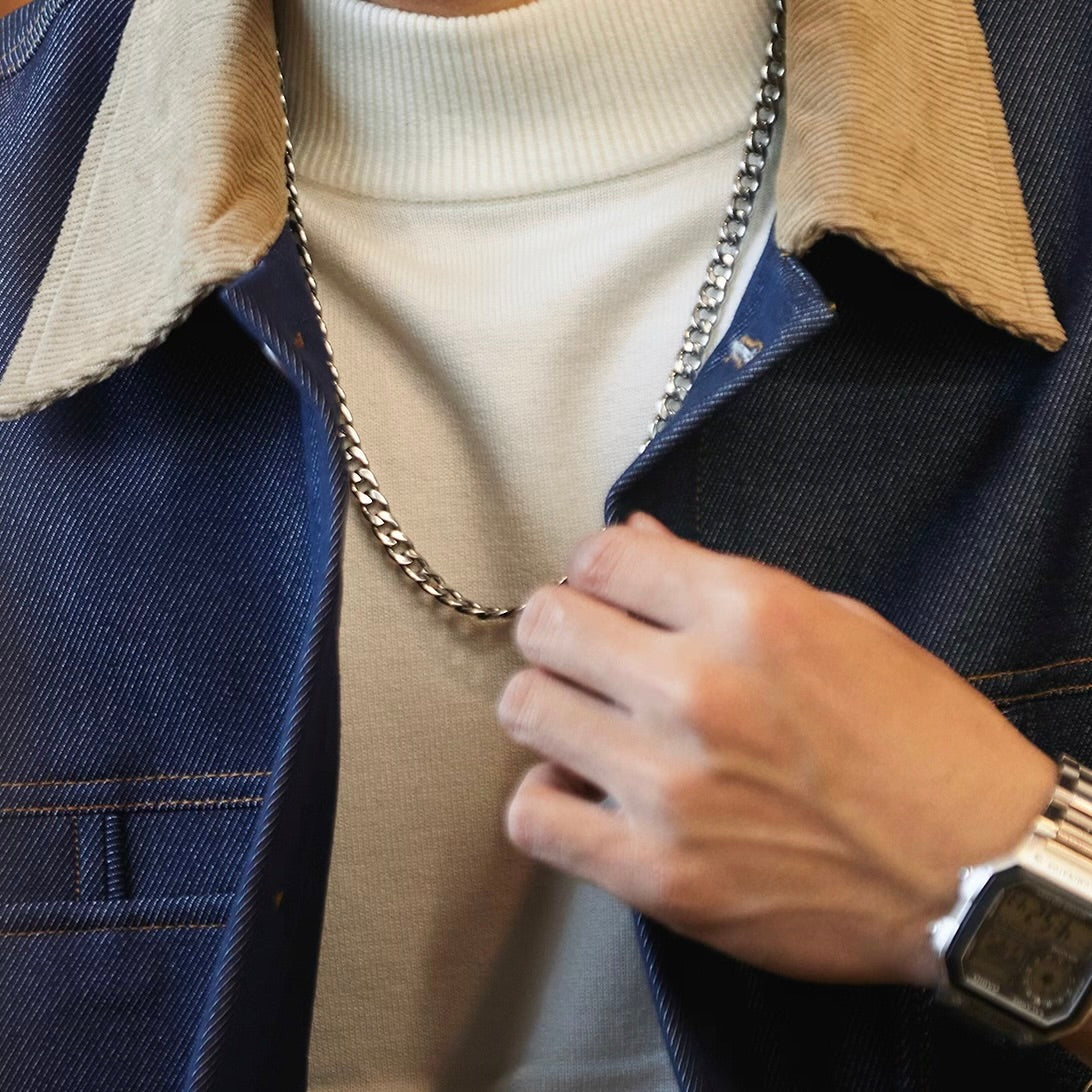 コーデュロイ襟 オーバーサイズ デニムジャケット(1Color)250997