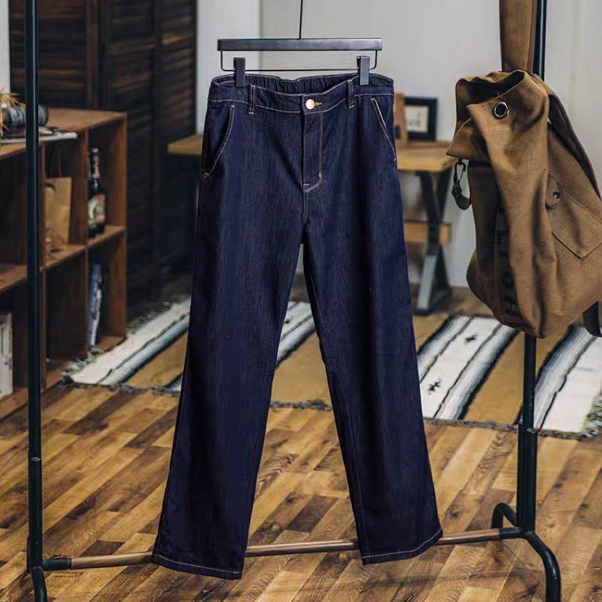 刺繍 ストレート デニムパンツ(1Color)250206