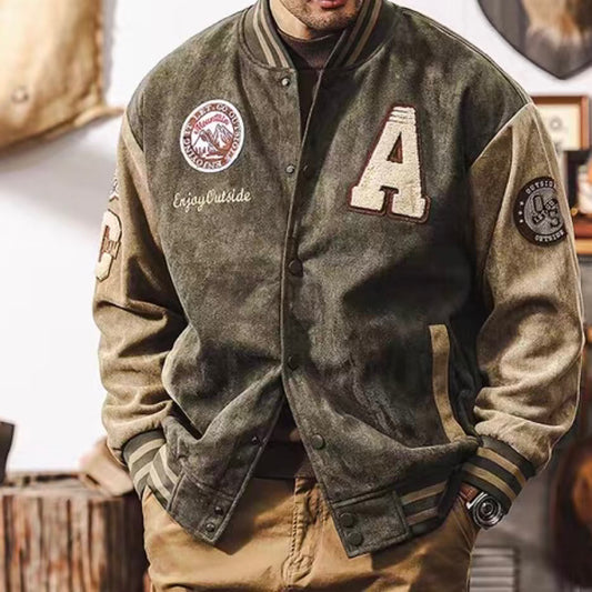 バイカラー スエード ベースボールジャケット(2Colors)250018