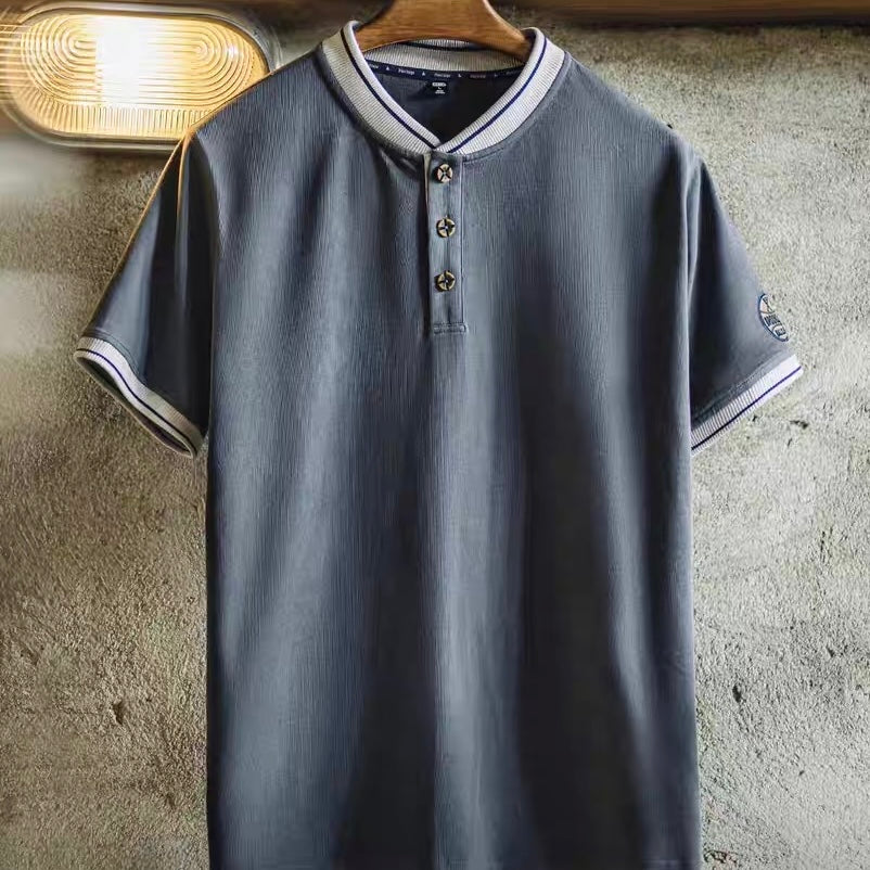 ヘンリーネック ベースボールカラーTシャツ(1Color)250601
