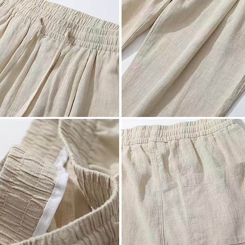コットンリネン テーパード イージーパンツ(5Colors)250381