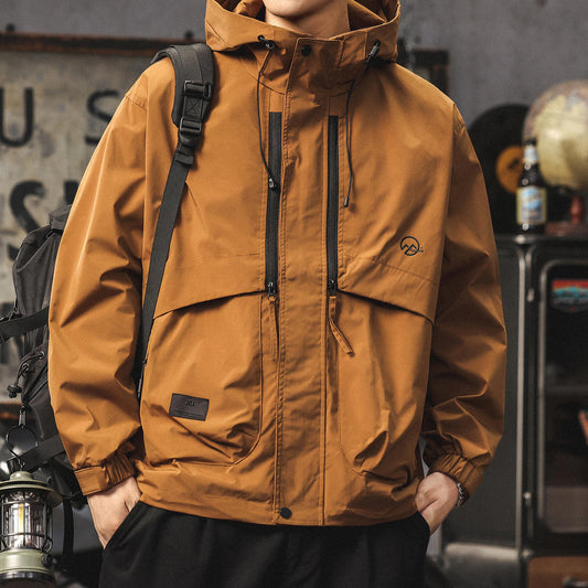 ワンポイントロゴ フード付ワークジャケット(3Colors)250739