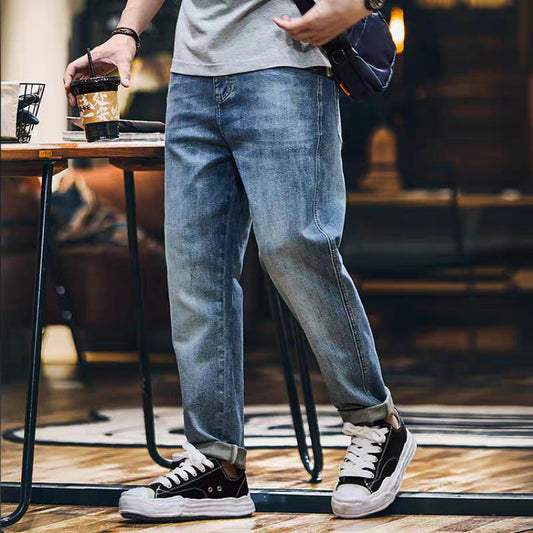 刺繍 テーパード ウォッシュドデニムパンツ(1Color)250131