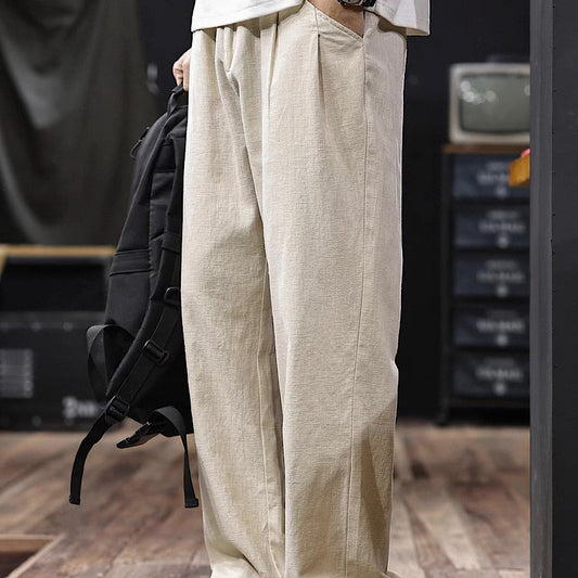 ナチュラル コットンリネン ワイドパンツ(2Colors)250529