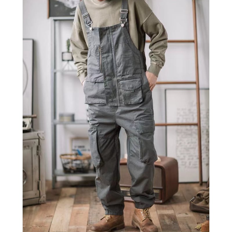 アメリカンレトロワークオーバーオール(3Colors)- T762