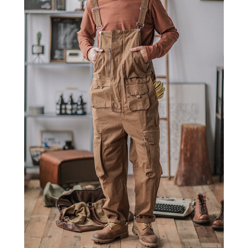 アメリカンレトロワークオーバーオール(3Colors)- T762