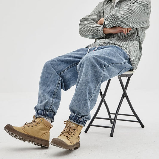 ウォッシュド イージー デニムパンツ(1Color)- B005