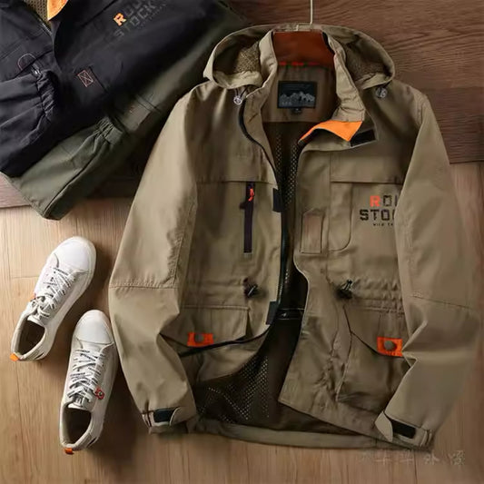 フード取り外し可能 防水 防風 アウトドアジャケット(3Colors)- F683