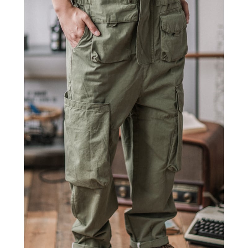 アメリカンレトロワークオーバーオール(3Colors)- T762