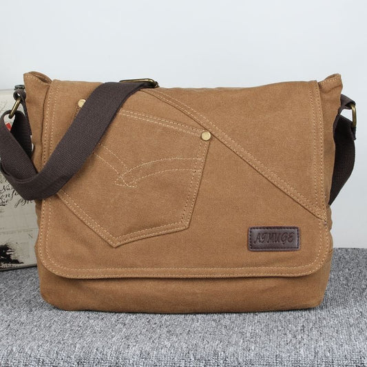 機能性 キャンバス メッセンジャーバッグ(2Colors)- A362