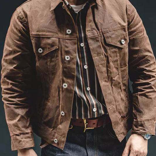 アメリカンレトロ オイルドジャケット(1Color)- F585