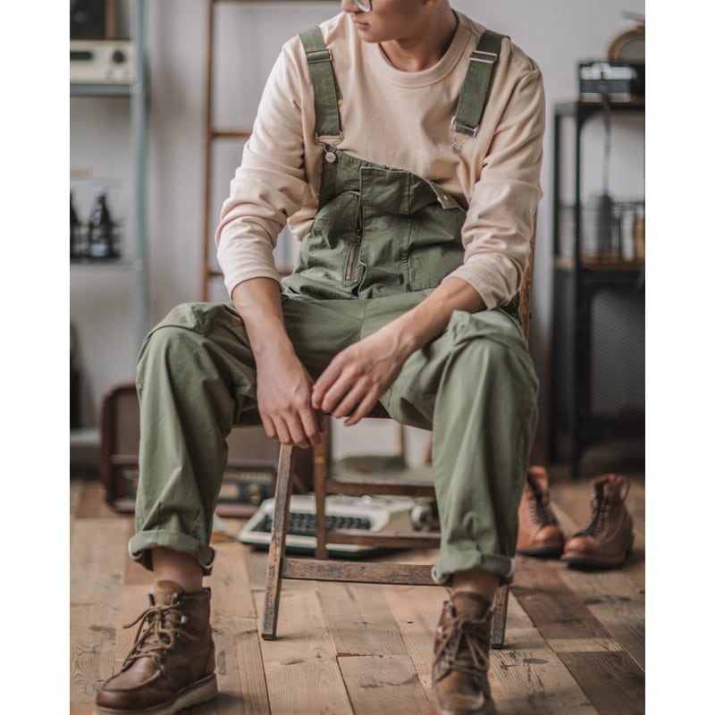 アメリカンレトロワークオーバーオール(3Colors)- T762