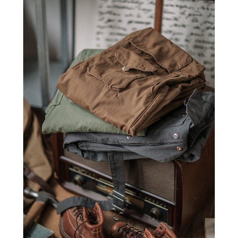 アメリカンレトロワークオーバーオール(3Colors)- T762