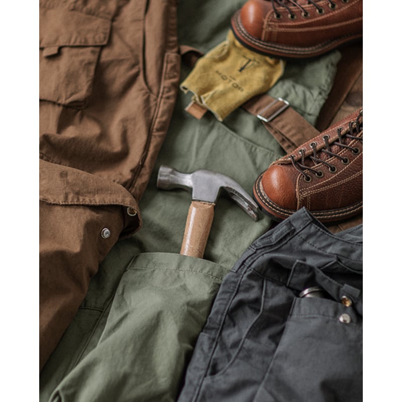 アメリカンレトロワークオーバーオール(3Colors)- T762