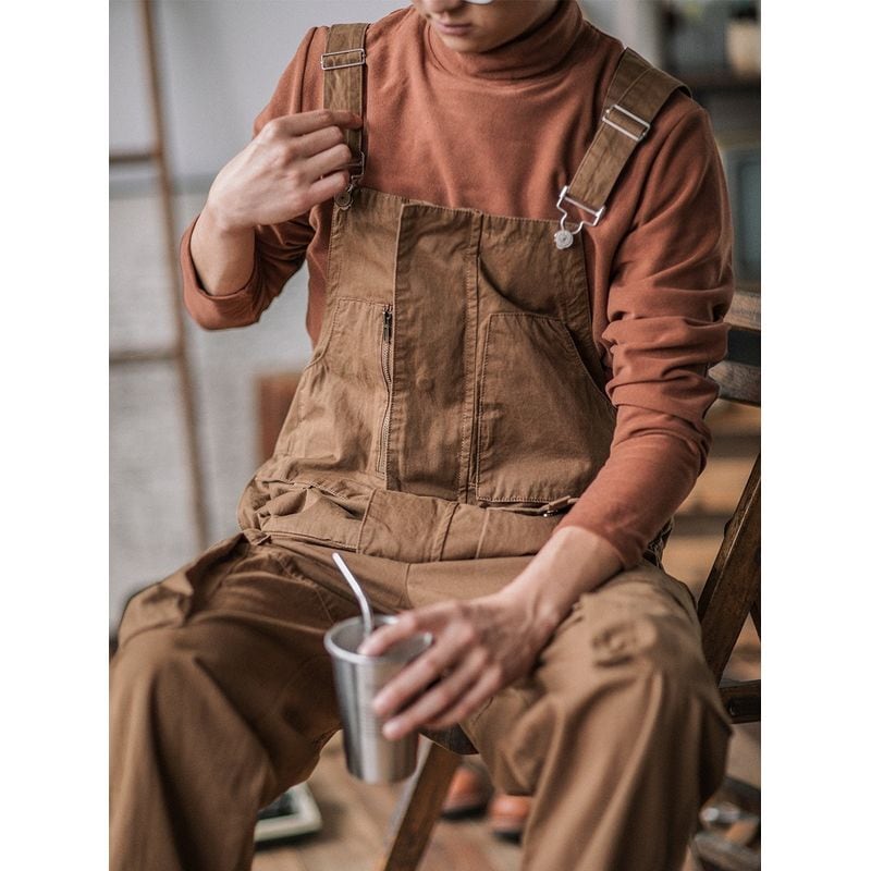 アメリカンレトロワークオーバーオール(3Colors)- T762