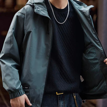 シンプル フード付 カジュアルジャケット（3Colors）251051