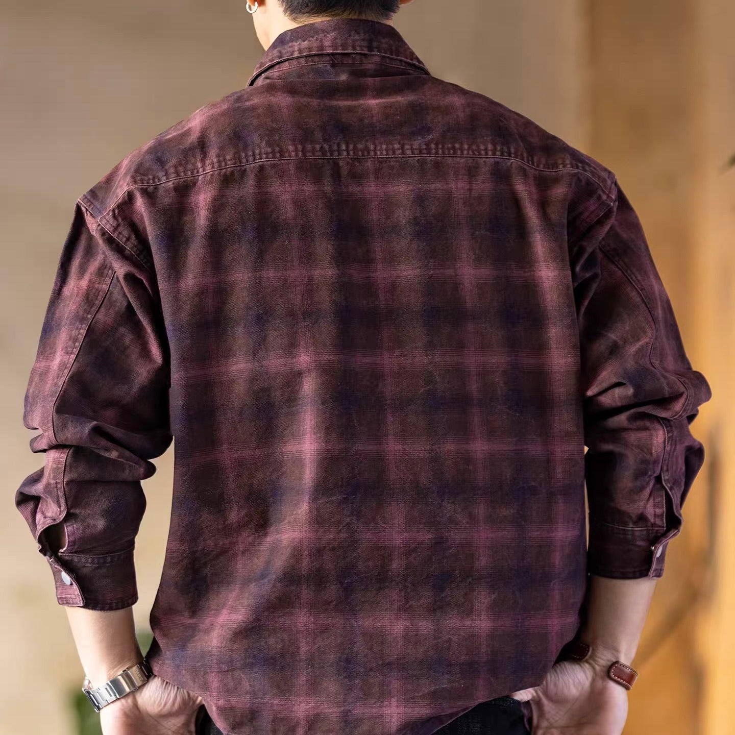 レトロ ウォッシュド チェックシャツ（2Colors）260075