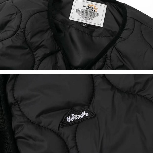 Vネック ビッグポケット付 ダウンベスト（2Colors）250985