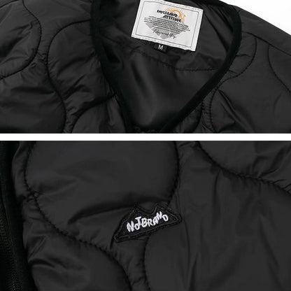 Vネック ビッグポケット付 ダウンベスト（2Colors）250985