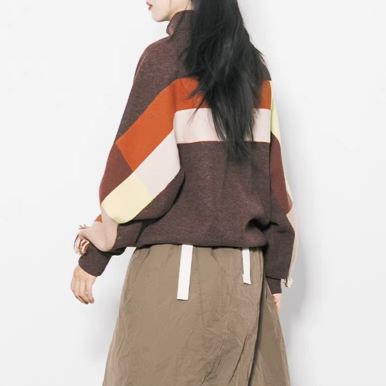 アクセントカラー スタンドネック プルオーバー（3Colors）251065