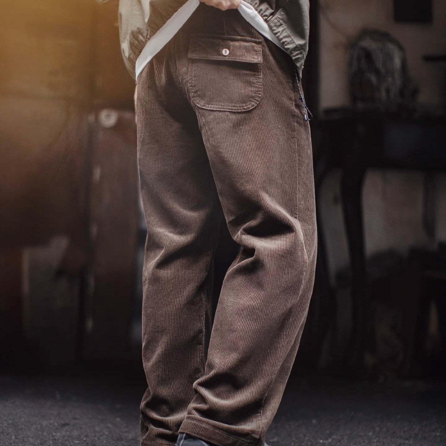 ルーズ コーデュロイ ストレートパンツ（1Color）250991