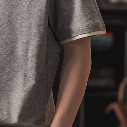 フェイクレイヤード 半袖ポロシャツ（2Colors）260253