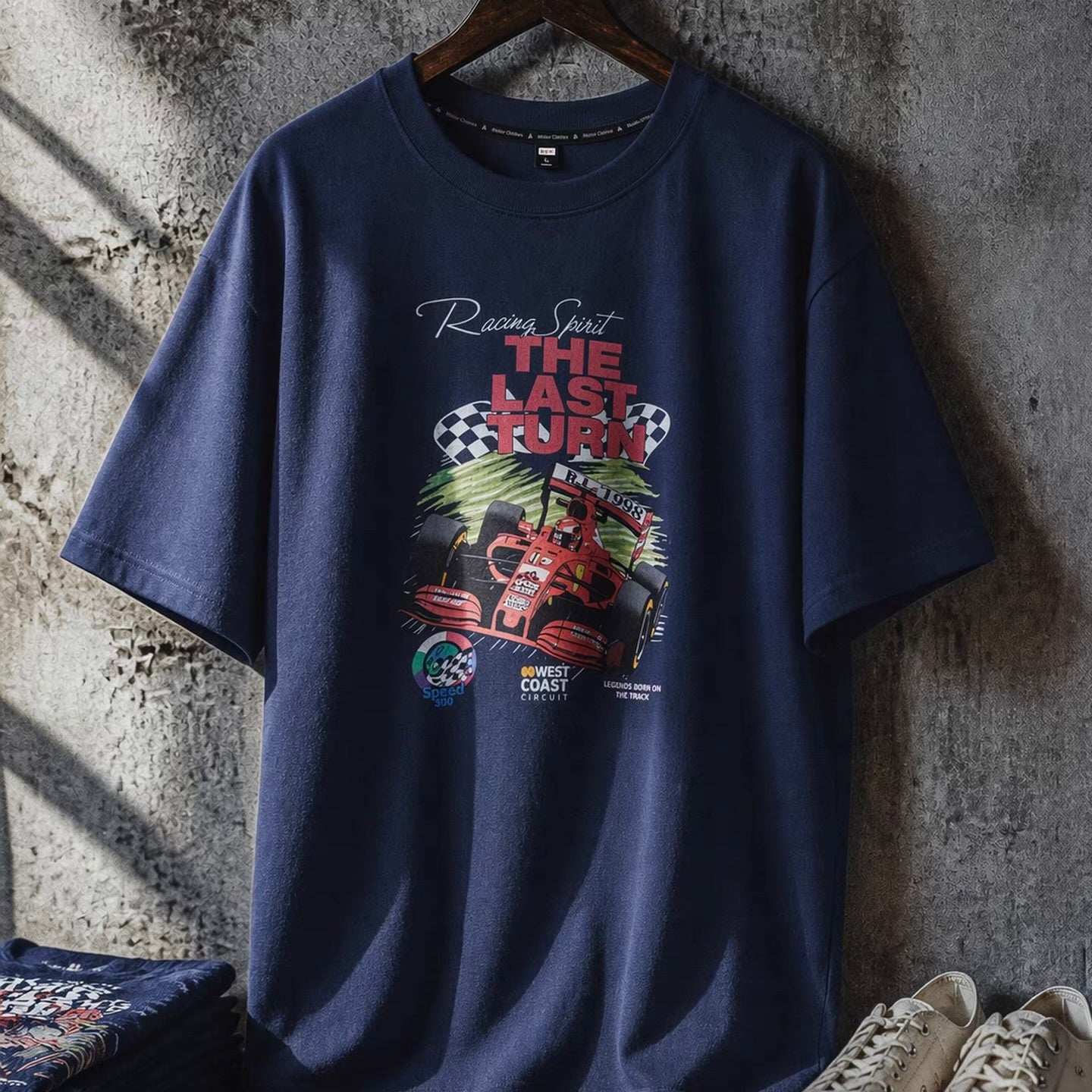 レトロ レーシングプリントTシャツ（1Color）260568