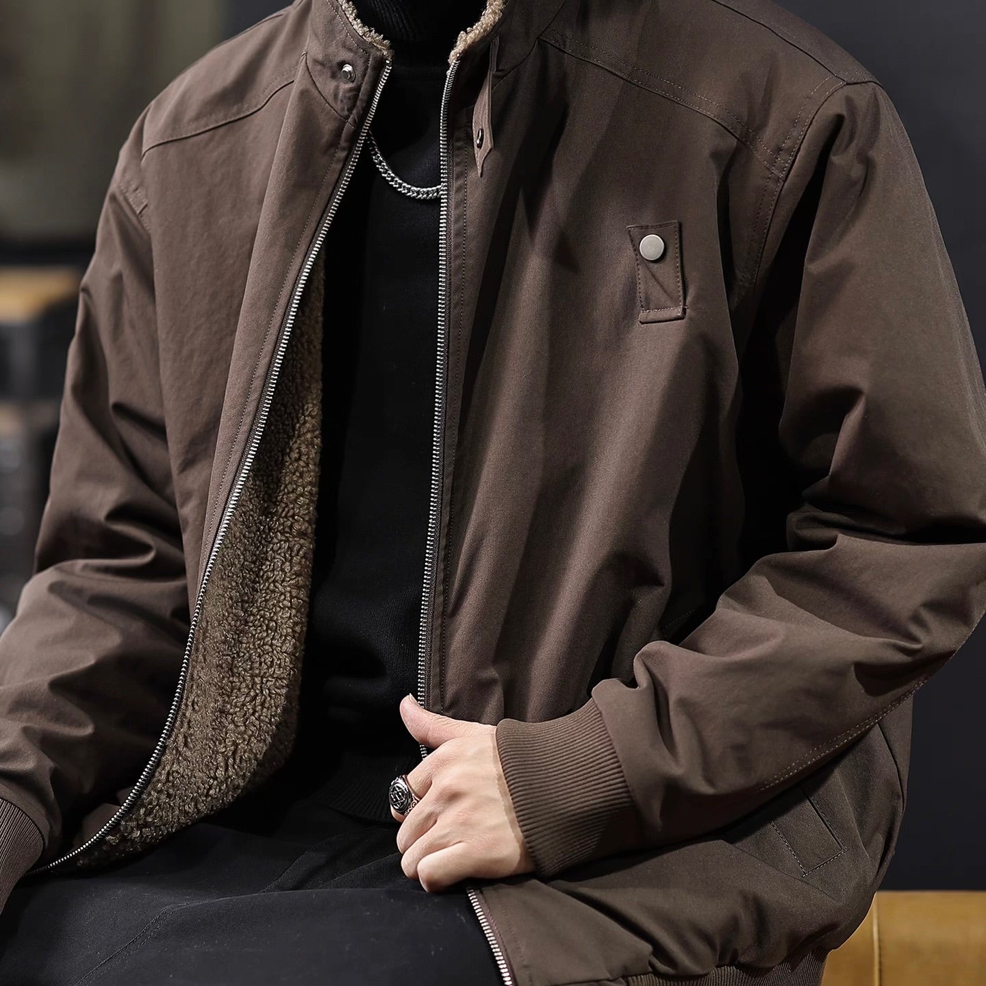 レトロ 裏ボア スタンドカラージャケット（1Color）251010