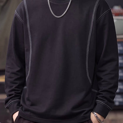 デザインステッチ 厚手 長袖Tシャツ（2Colors）260640