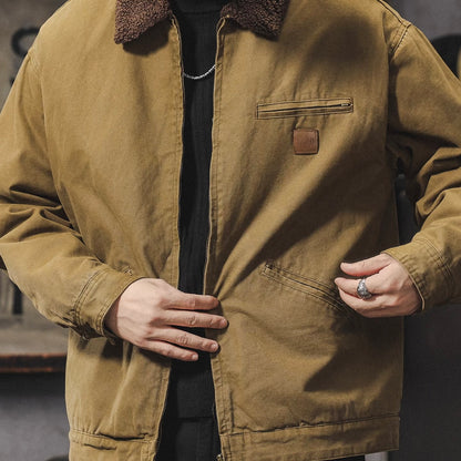 レトロ 襟ボア ワークジャケット（2Colors）251018