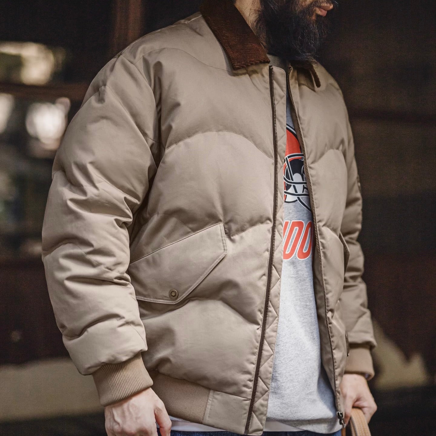 ウェーブデザイン ボンバージャケット（2Colors）250993