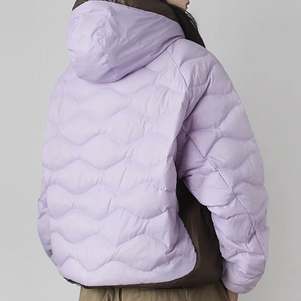 アクセントカラー フード付ダウンジャケット（3Colors）250984