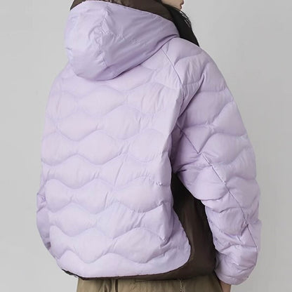 アクセントカラー フード付ダウンジャケット（3Colors）250984