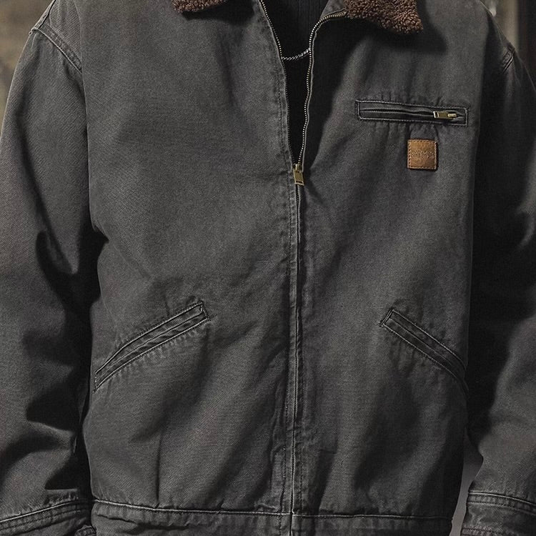 レトロ 襟ボア ワークジャケット（2Colors）251018