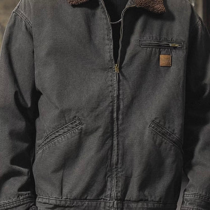 レトロ 襟ボア ワークジャケット（2Colors）251018