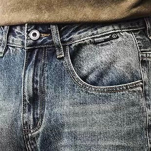 クラシック ストレート ウォッシュドデニムパンツ（1Color）240927