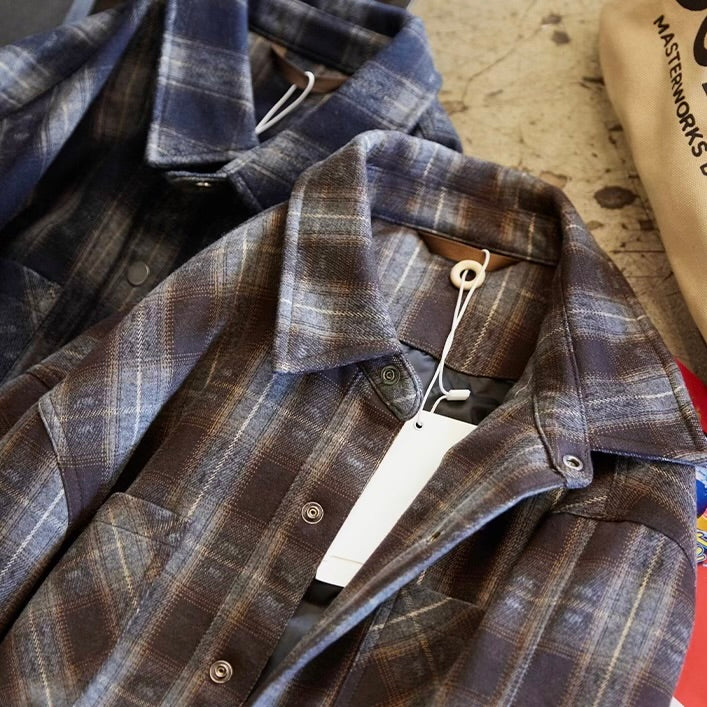 チェック柄 シャツジャケット（2Colors）250969